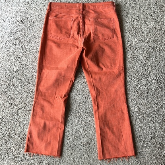 Pilcro Anthropologie High Rise Bootcut Orange Stretch Jeans - Picture 4 of 9